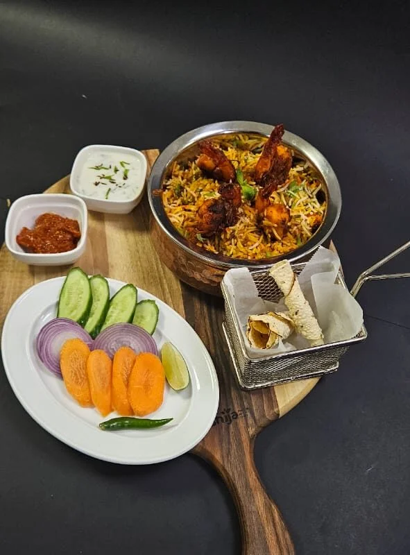 Prawn biriyani
